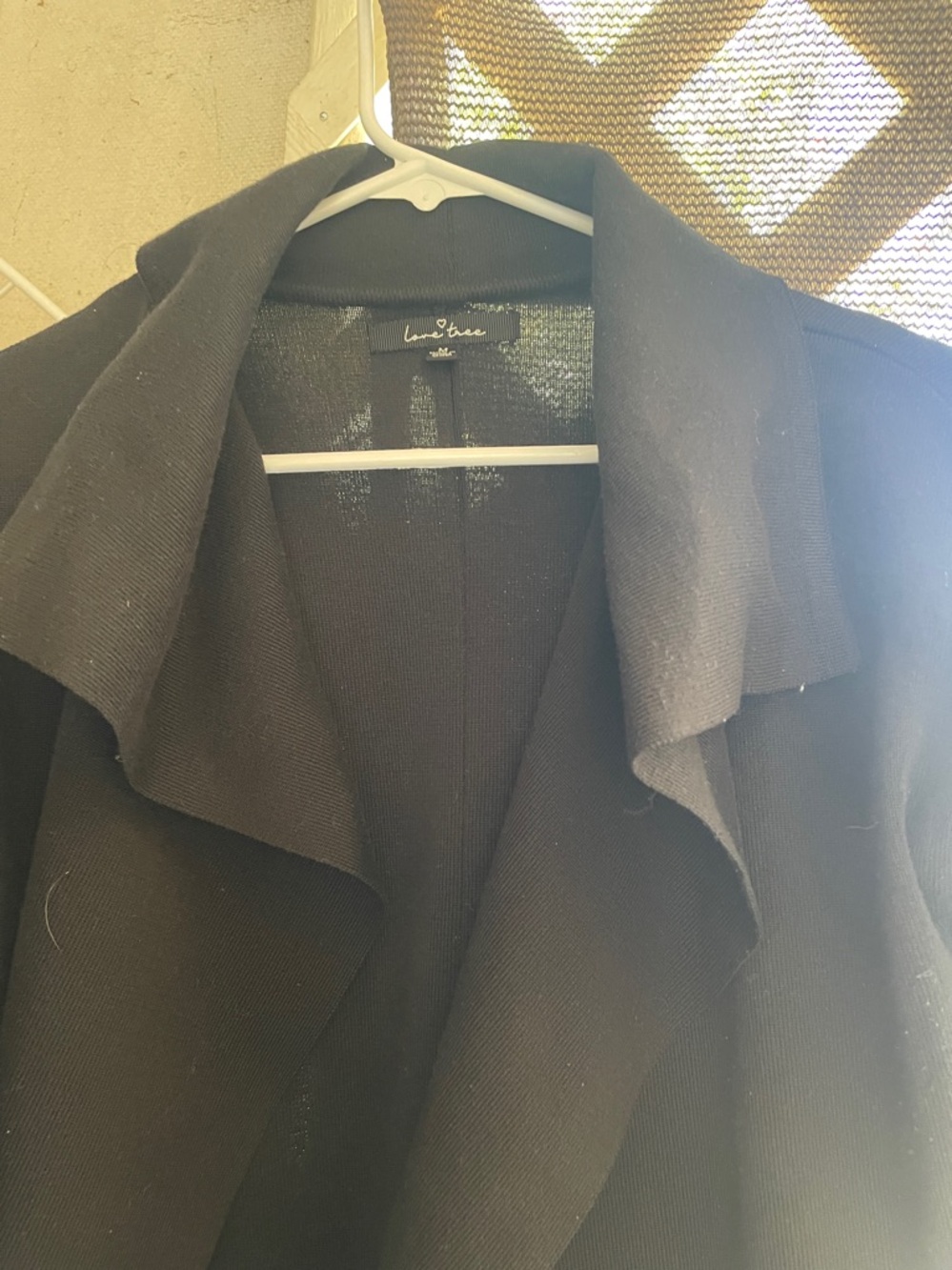 Black Women's Open Front Jacket